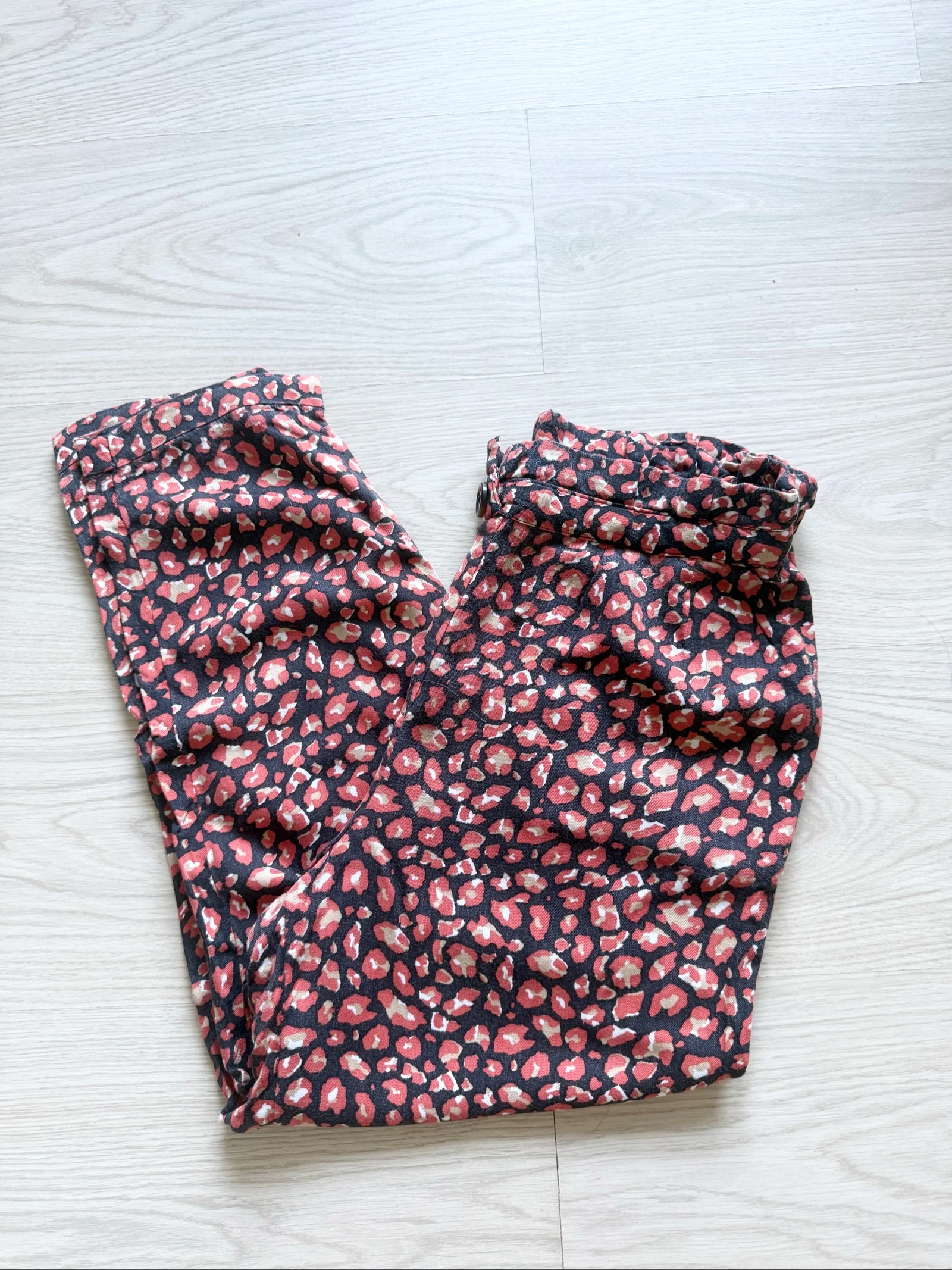 Pantalon court Sarouel corail & noir pimkie taille 36 S 